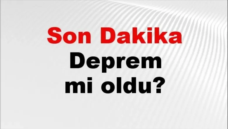 Kırklareli depremi